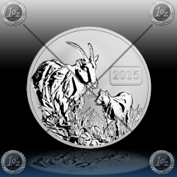 1oz TOKELAU 2015 "Year of the Goat" BU (Prooflike)
